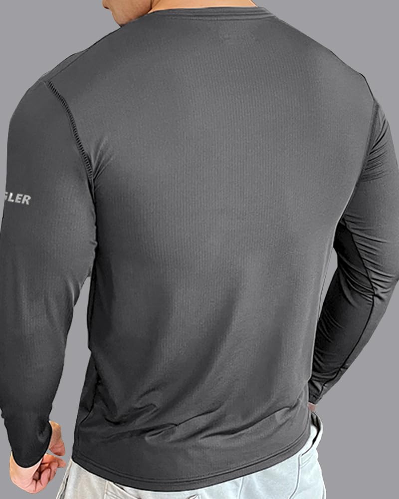 Noble Monk MenS Active Wear Regular Fit Round Neck T Shirt |Full Sleeves |Solid Pattern | Dry Fit T-Shirt For Men
