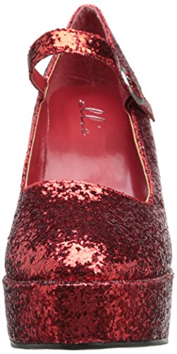 WMU Platform Maryjane Red Glitter Size 11