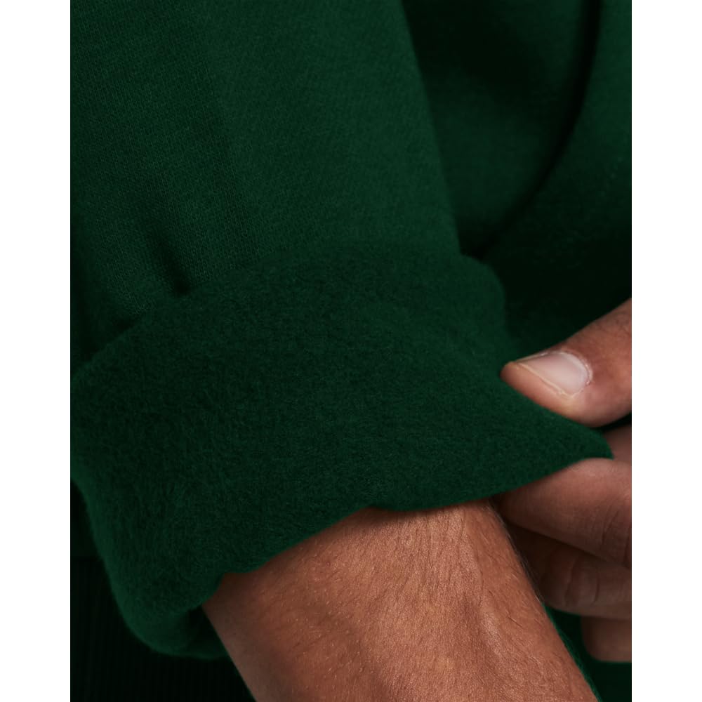 Under Armour Men's Rival Fleece Hoodie, (301) Forest Green / / White, Large