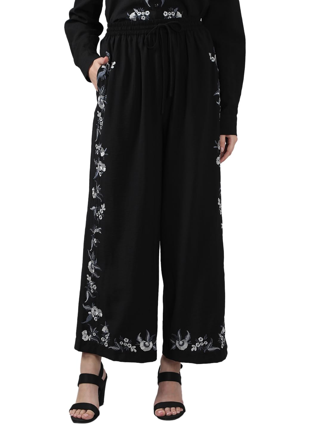 Vero Moda WomenS Flared High-Rise Black Pants
