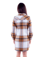 PLAID FLANNEL SHIRT-DRESS
