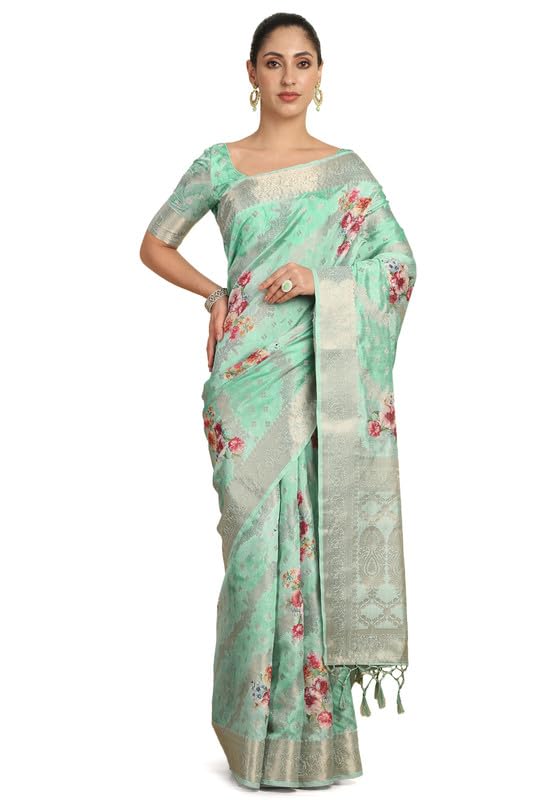 Soch Women Floral Print Chanderi Saree