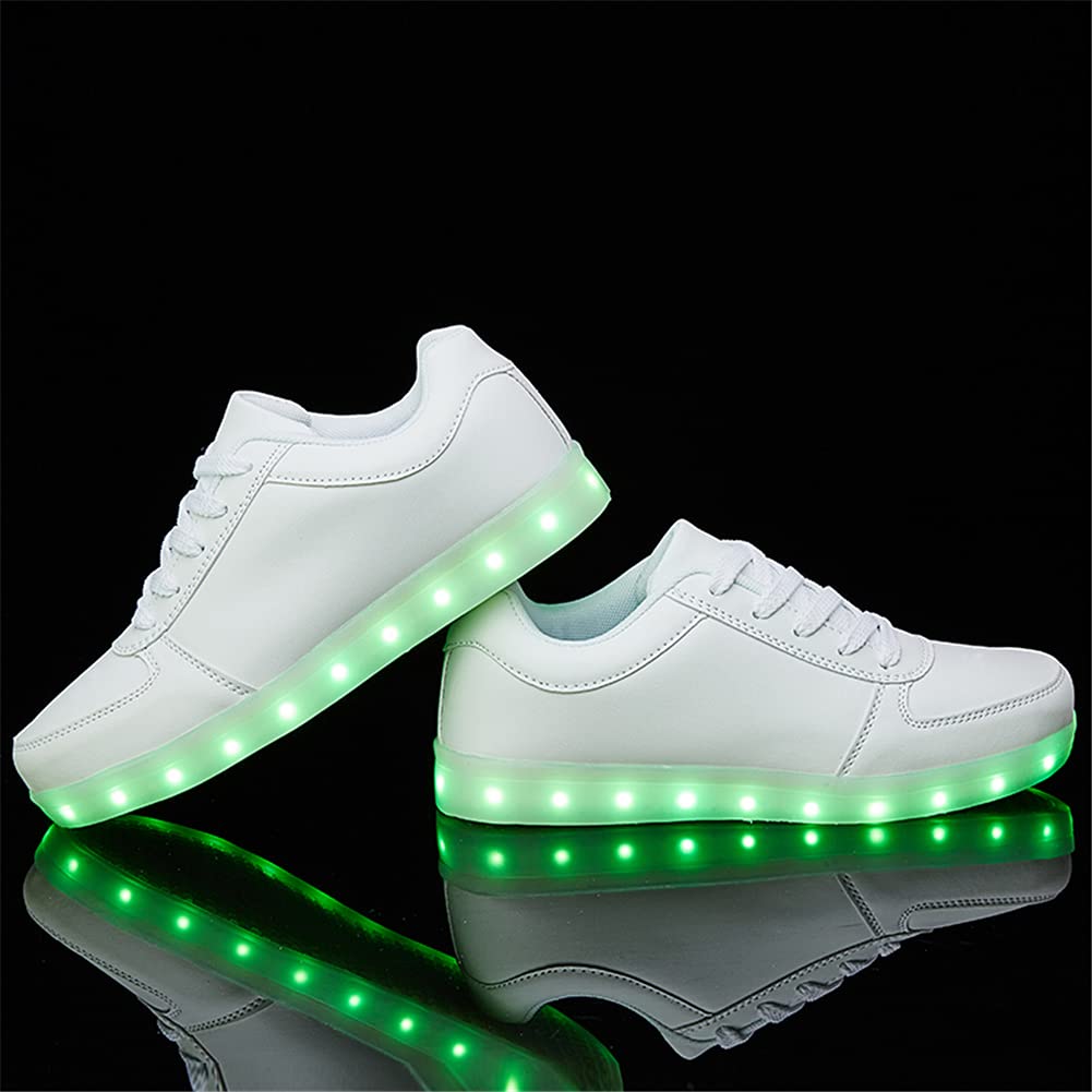 SANYES USB Charging Light Up Shoes Sports LED Shoes Dancing Sneakers SYDB551-White-44
