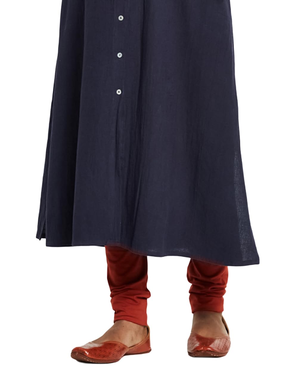 Fabindia Womens Orange Cotton Churidar
