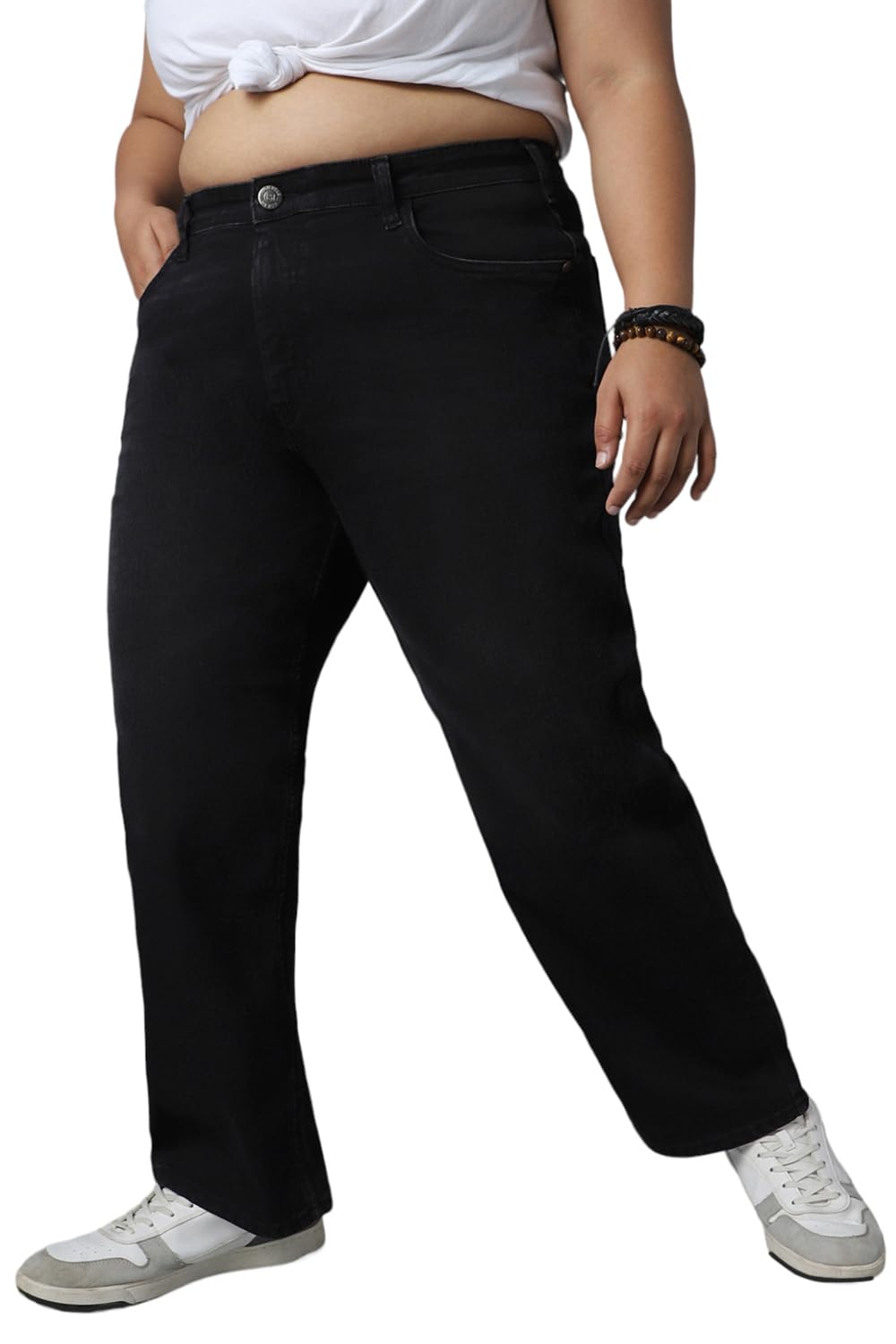 High Star Plus Size Women Dad Fit High-Rise Stretchable Jeans