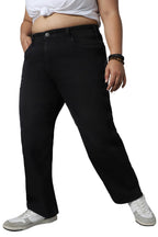 High Star Plus Size Women Dad Fit High-Rise Stretchable Jeans