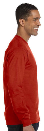 Mens 52 oz comfortSoft cotton Long-Sleeve T-Shirt - WHITE - S(D0102H7KTQ2)