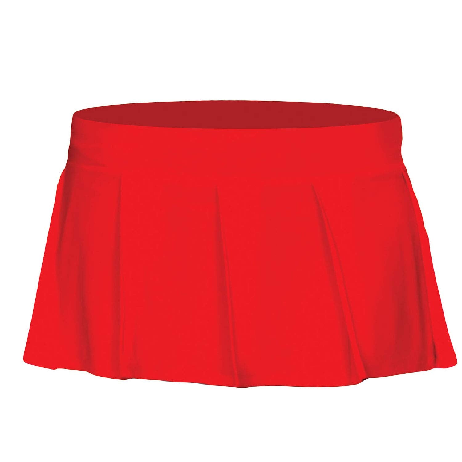 Music Legs 25075-REDM-L Solid Color Pleated Skirt&#44; Medium & Large