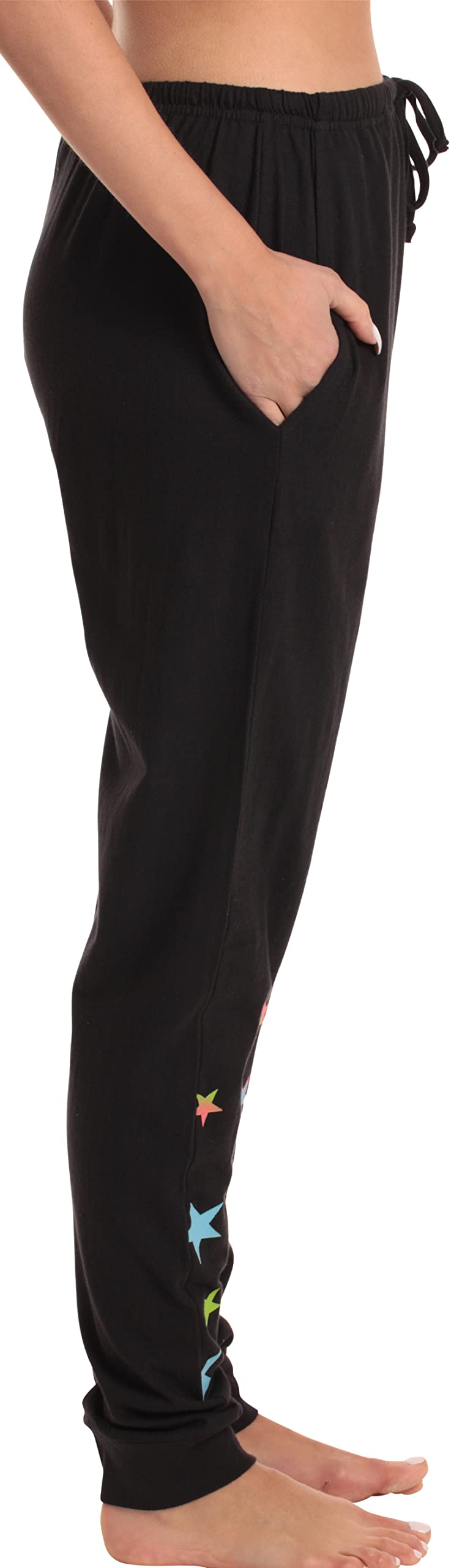 Just Love Ladies Printed Jersey Jogger Pant 6948-489-BLK-M