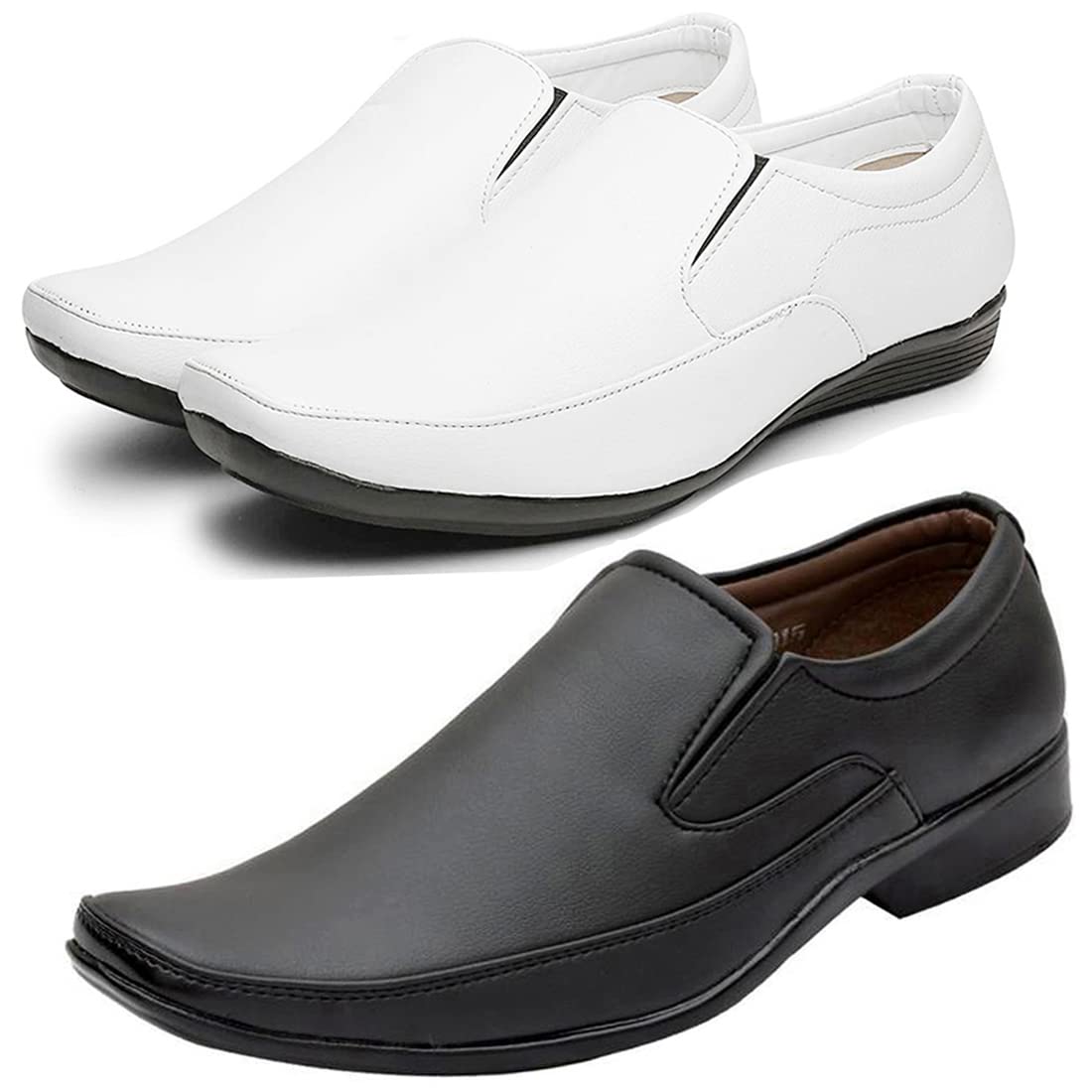 Stylish Trendy Formal Shoes/Party Shoes/ 2 Shoes Combo with Free Belt for Men and Boys (BAZAAR8356_VTR2003Bdr) Multicolor 6