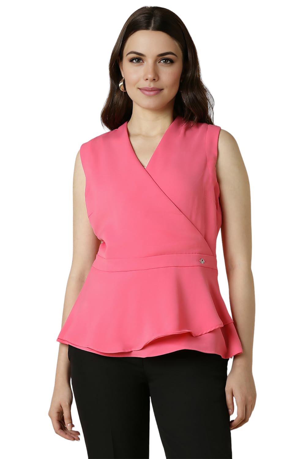 Allen Solly Women Regular Fit Solid Sleeveless T-Shirt