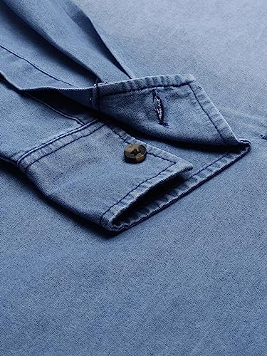 The Indian Garage Co Men'S Polycotton Slim Fit Kurta (0321-Dbmsk01L29-03_Blue)