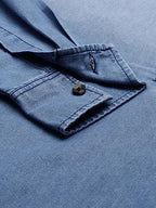 The Indian Garage Co Men'S Polycotton Slim Fit Kurta (0321-Dbmsk01L29-03_Blue)