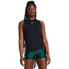 Under Armour Womens Rival Muscle Tank, (001) Black / / White, X-Small