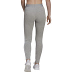 adidas Women's Essentials 3-stripes Leggings, Medium Grey Heather/White, Large