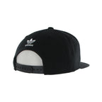 adidas Originals Kids-Boy's/Girl's Trefoil Chain Flatbrim Structured Snapback Cap, Black/White, One Size