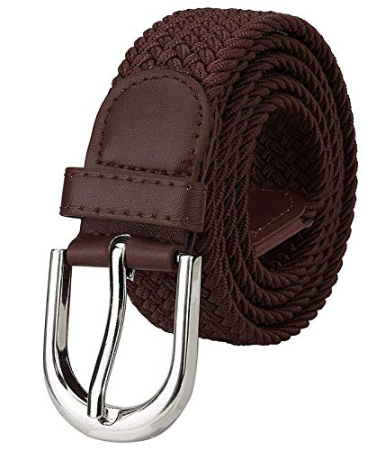 Veteran MenS WomenS Elastic Canvas Cotton Belt (Free SizeBrown BeltV0150)