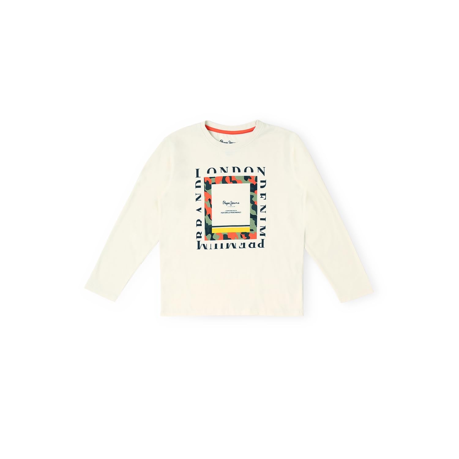 Pepe Jeans BoyS Regular Fit T-Shirt (Pb503795_Ivory White