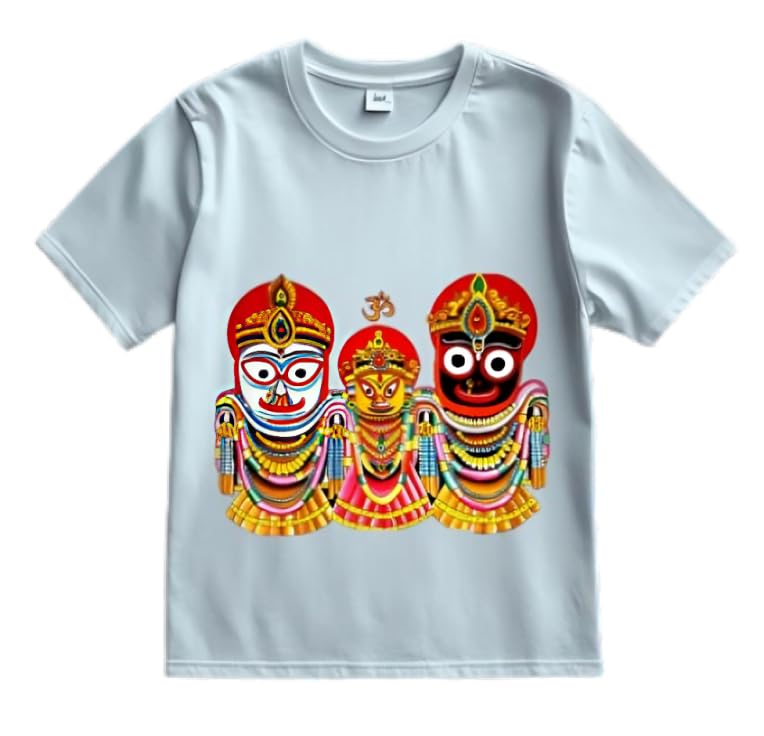 Jai Jagannath Graphic Cotton Blend TShirt for Infants, White, 02 Years (in, Age, 18 Months, 24 Months, 3in1) 18-24