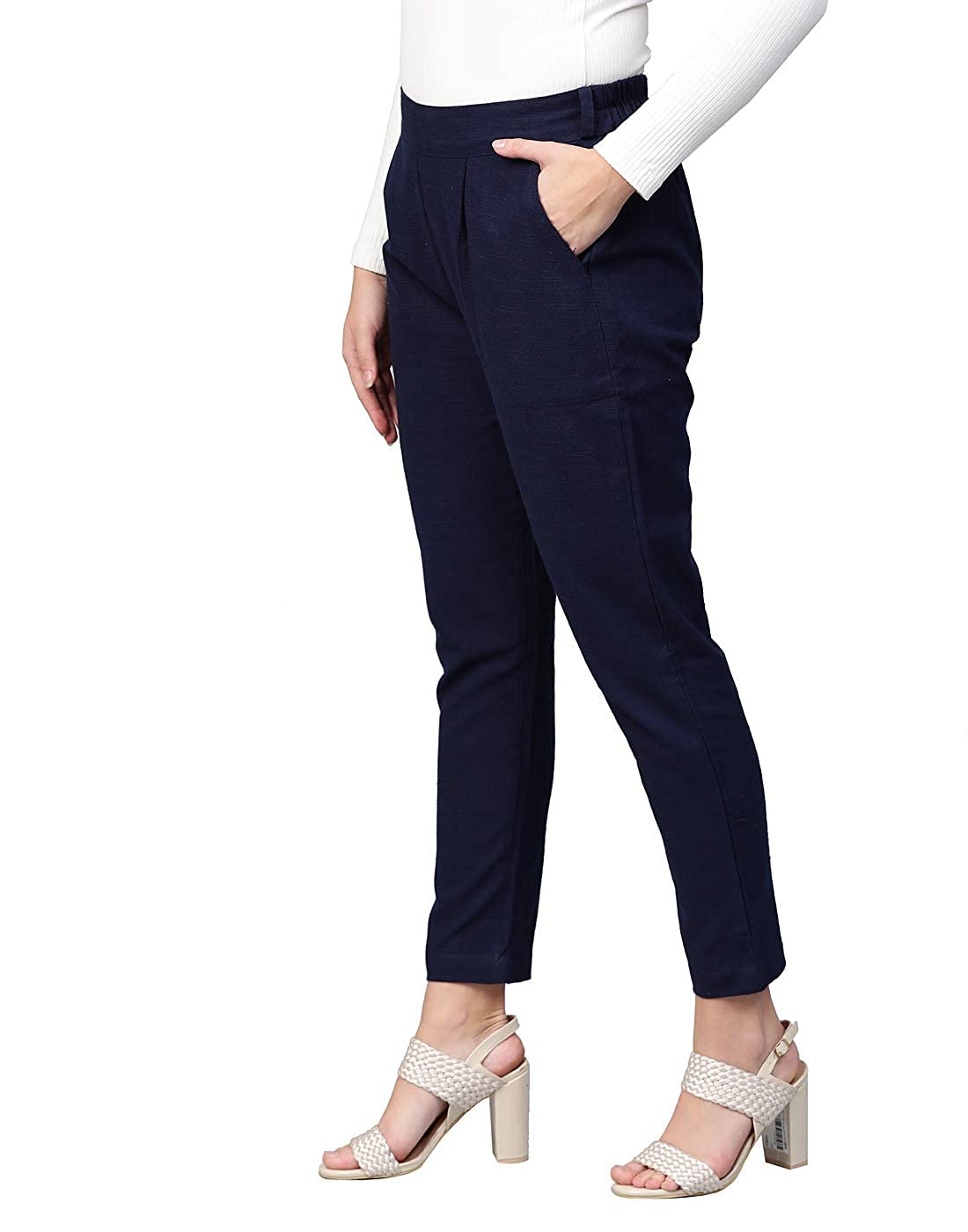 DIGITAL SHOPEE Women Cotton Trouser Pant For Women | Girls Formal Casual Daily Party Office Wear