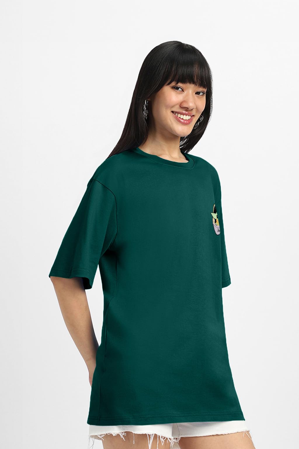 Juneberry Pure Cotton Oversized Loose Fit Drop Shoulder Official Star Wars Merchandise Cool & Latest Graphic Printed Round Neck