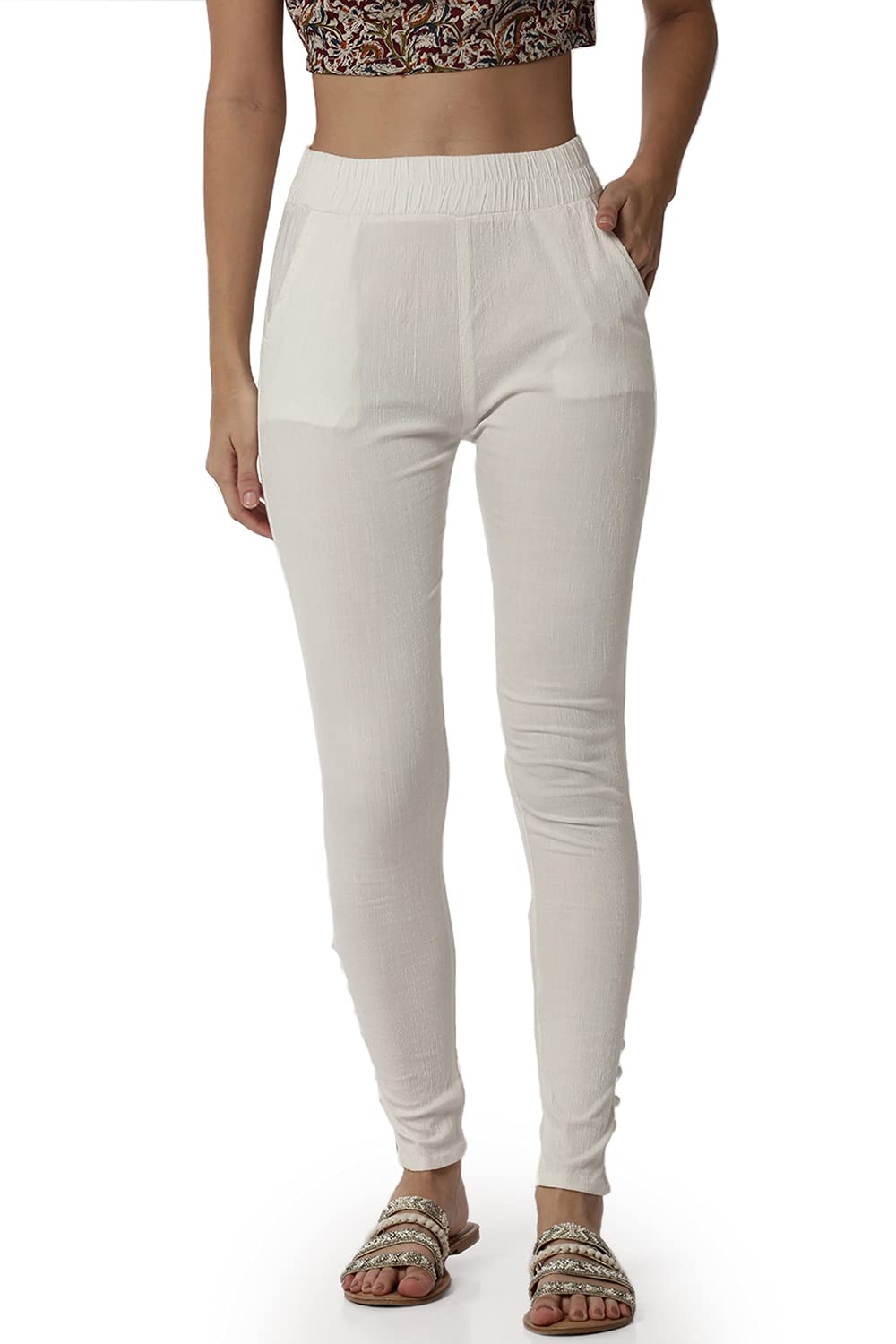 Soch Women Regular Pure Cotton Solid Pant