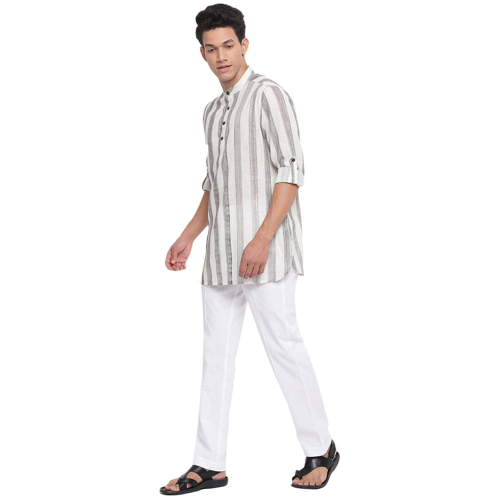 Fabindia Men Printed Kurta Set Cotton_ Multicolour