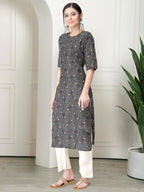 Pinkmint WomenS Crepe Printed Kurta Pant Straight Kurta Set For Women(Pack Of 3)