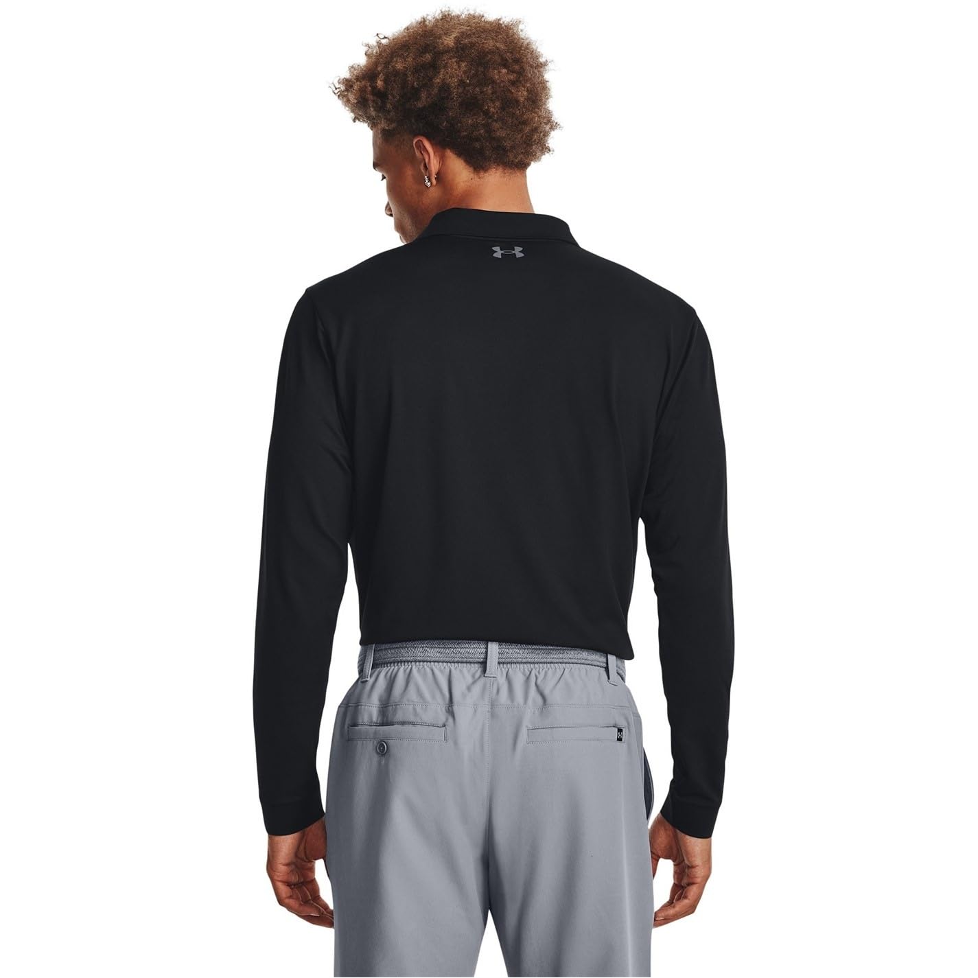 Under Armour Mens Performance Polo 3.0 Long Sleeve, (001) Black / / Pitch Gray, Small