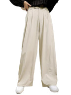 Kotty Womens Cotton Blend Straight Fit Solid Trousers