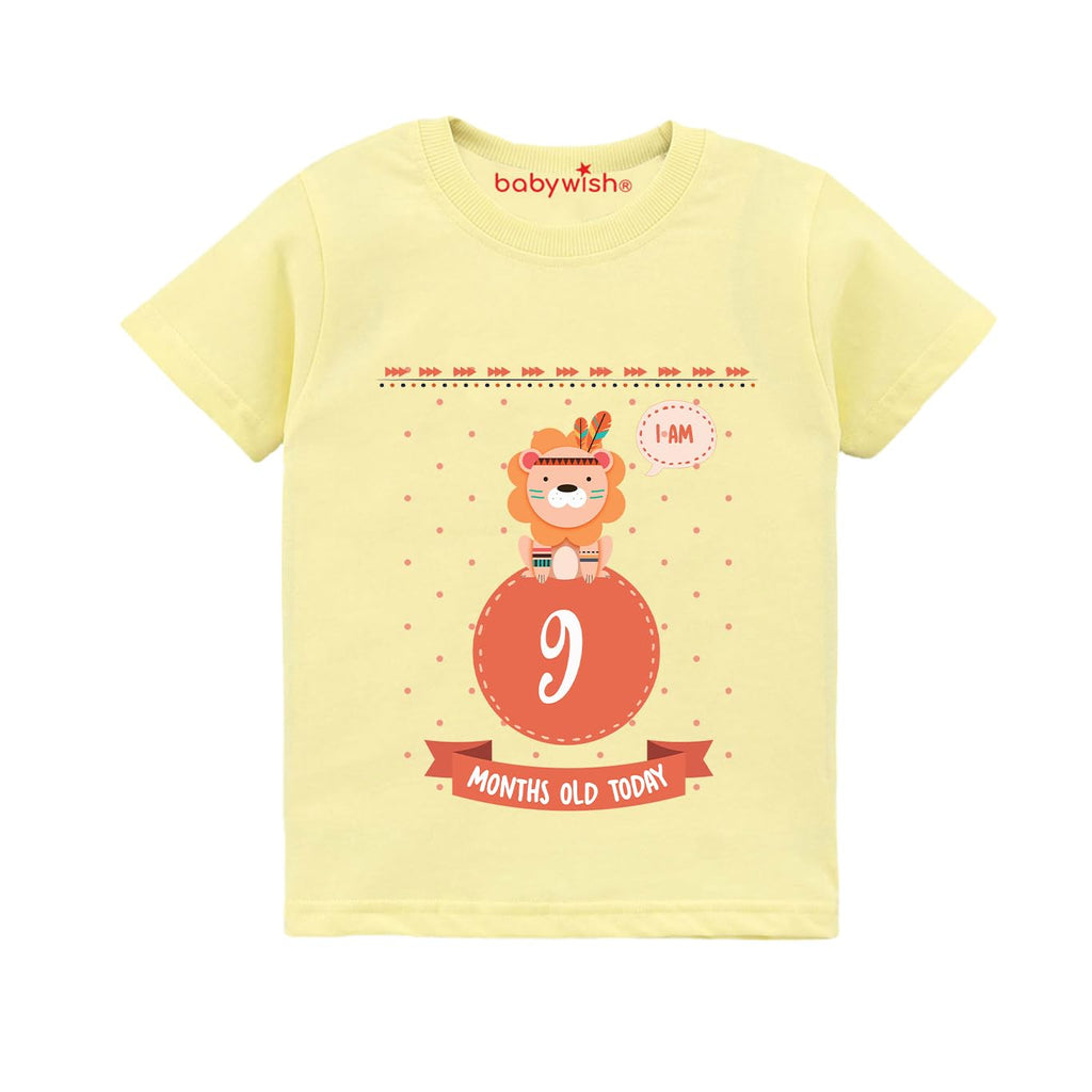 baby wish Birthday Milestone Dress for Boys and Girls Birthday Tshirt for Kids Happy Birthday TShirts Half Sleeve Celebration B 18-24