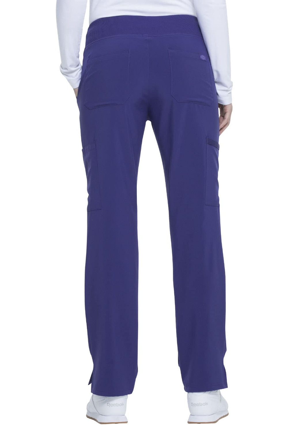 EDS Essentials Scrubs for Women, Yoga-Inspired Pull-On Pant with Four-Way Stretch and Moisture Wicking DK005, XL, Grape