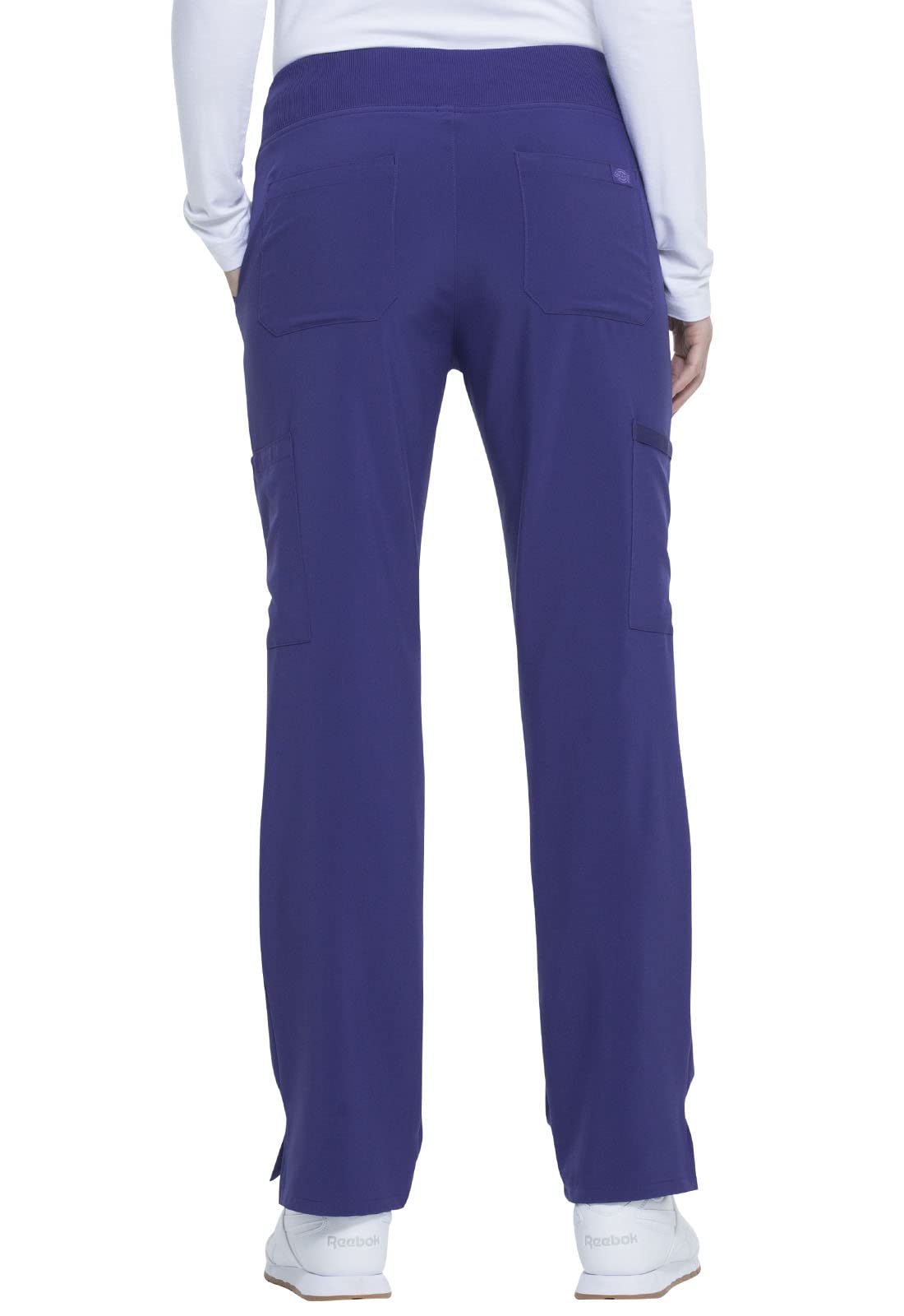 EDS Essentials Scrubs for Women, Yoga-Inspired Pull-On Pant with Four-Way Stretch and Moisture Wicking DK005, XL, Grape