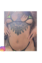 Lycra Bikini Top And Matching G-Tring With Black Trim