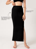 NYKD Seamless Spandex Saree Shapewear for Women PetticoatPeticote Saree Shapewear, NYSH01, Black(Anthracite), M, 1N