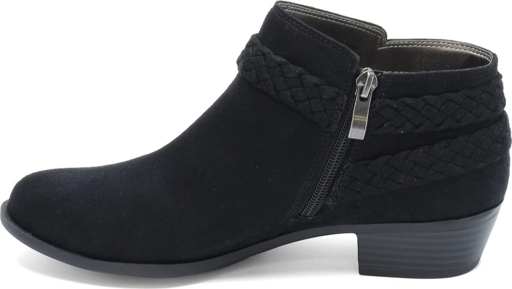 LifeStride womens Adriana Ankle Bootie, Black Micro, 10 Wide US