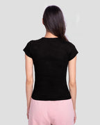 Bewakoof Womens Graphic Print Slim Fit Half Sleeve Round Neck Cotton T-Shirt