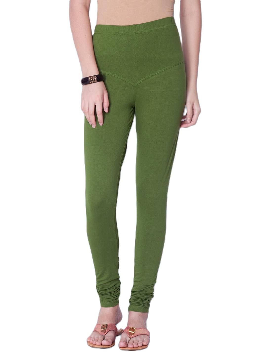 Kgn Fashion Churidar Leggings For Women Full Length, Leggings Pants For Women Mehendi 2