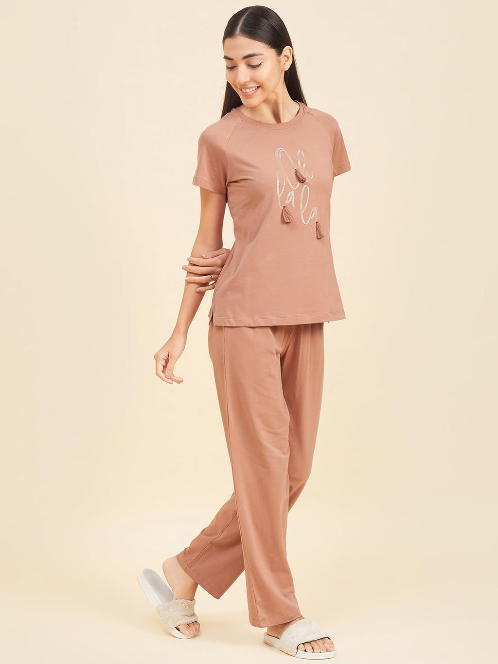 Sweet Dreams Women Printed Half Sleeves Pyjama Set
