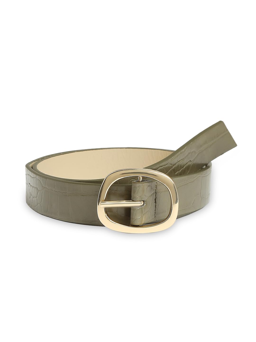 Vero Moda Women Solid Green Polyester (Pu Coated) Belt