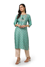 Soch Womens Green Muslin Blend Floral Print Kurta