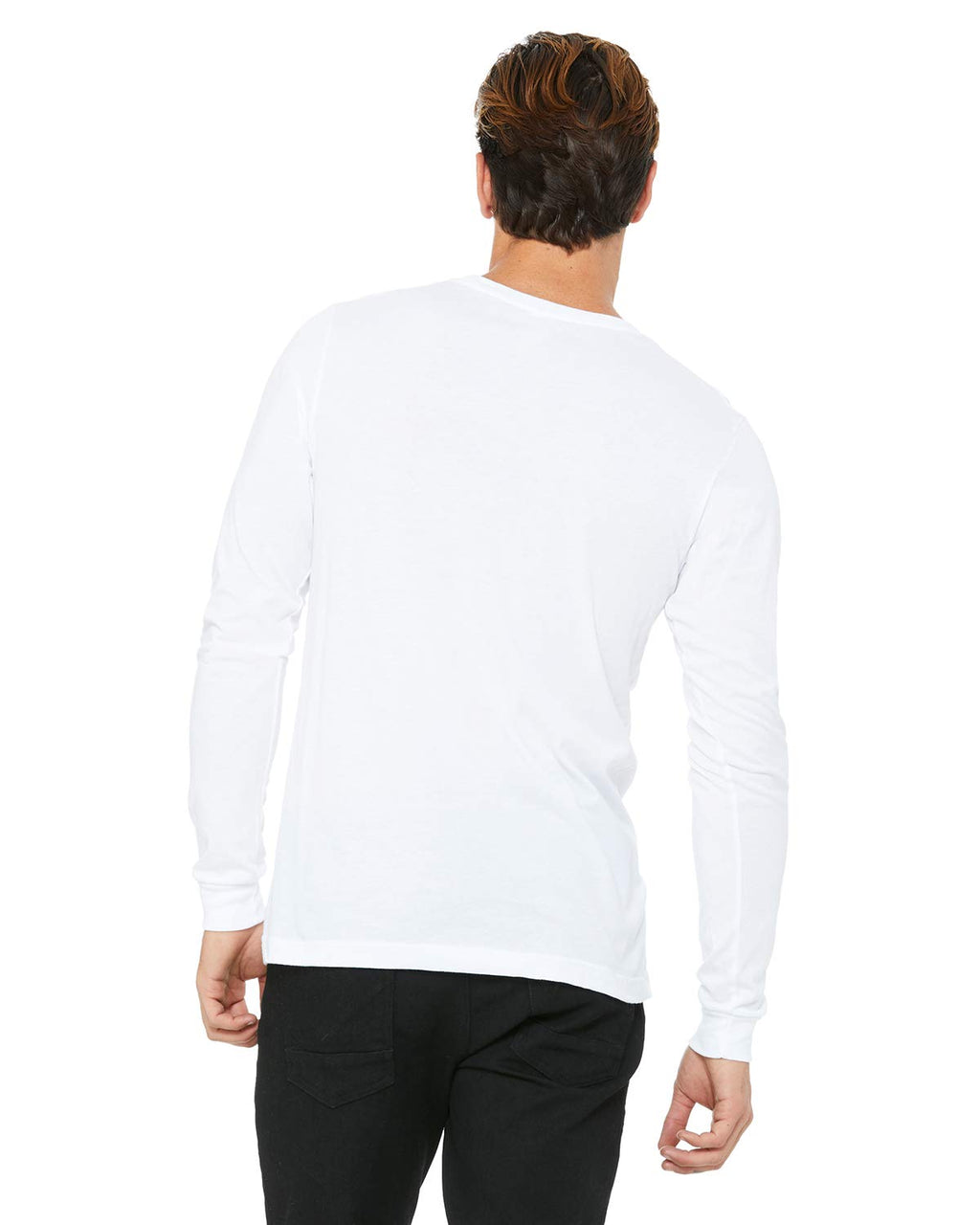 Unisex Jersey Long-Sleeve T-Shirt - RED - S(D0102H7WP38)