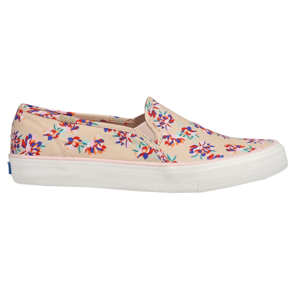Keds Women's Double Decker Spring Floral Sneaker, TAN, 7