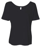 Ladies Slouchy T-Shirt - WHITE MARBLE - S(D0102H7W5LX)