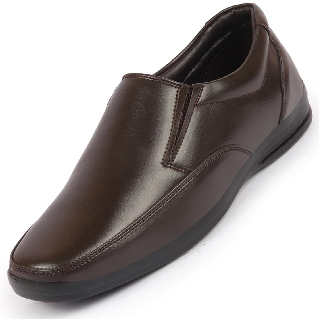 FAUSTO FST KI105 BROWN48 Mens Brown Formal Office Dress Comfort Slip On Shoes (14 UK) 14