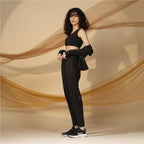 Blissclub Women The Ultimate Tapered Pants | Mid Rise | Adjustable Drawstring | Elasticated Waistband | 2 Side Pockets | Narrow