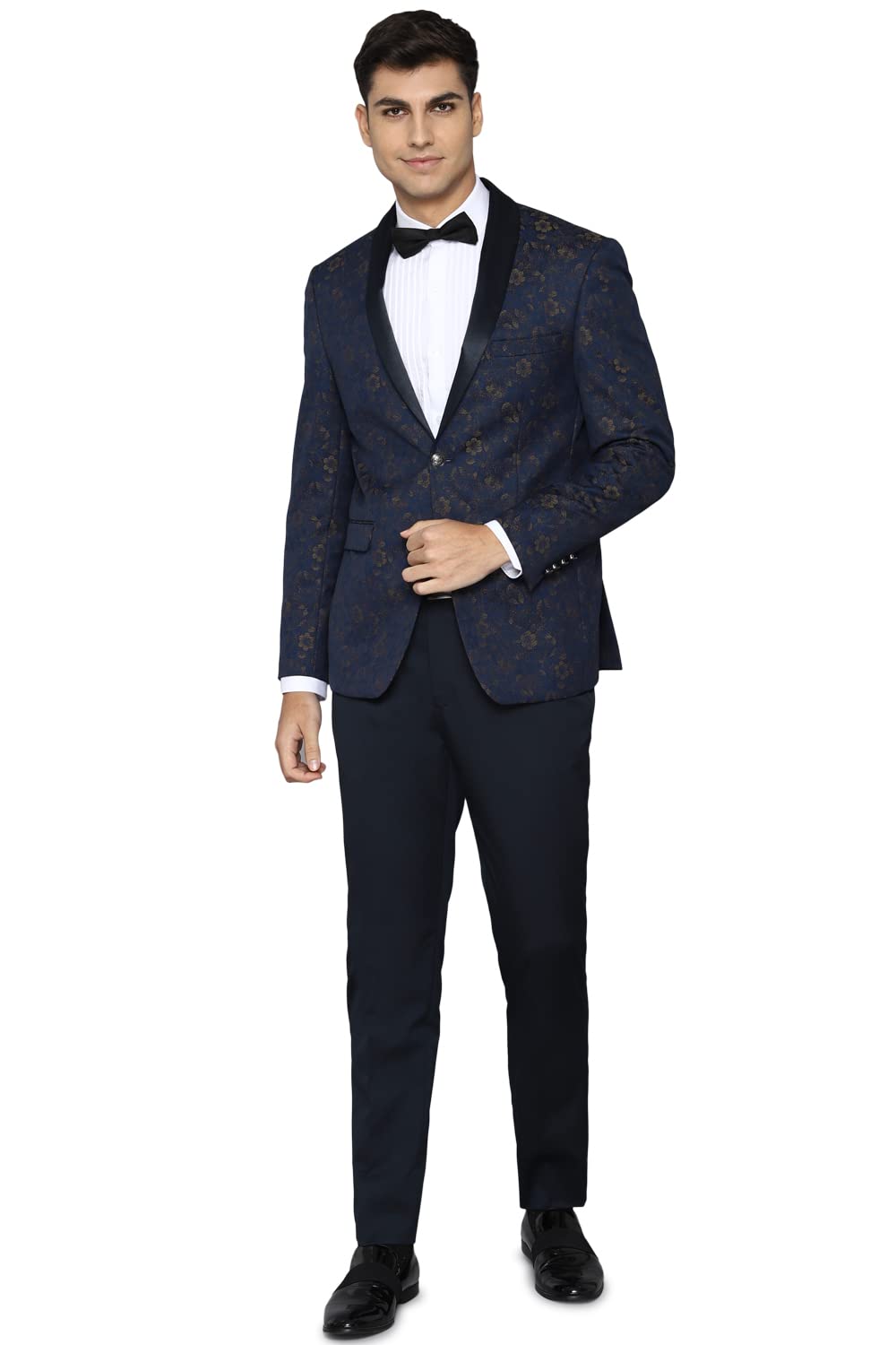 Allen Solly Men Slim Fit Printed Formal Suit