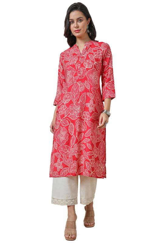 Soch Women Foil Print Viscose Blend Kurta