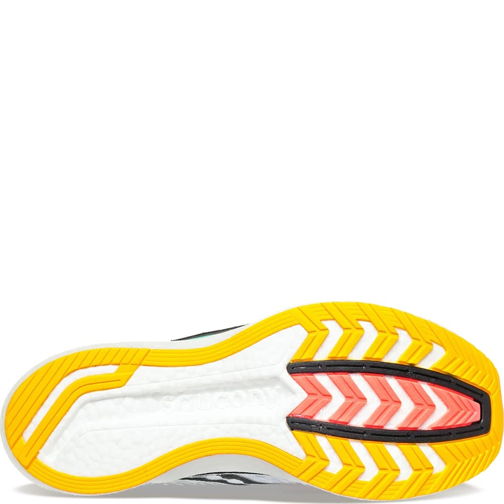 Saucony Women's Endorphin Speed 2 Running Shoe, White/Black/Vizi, 5