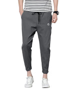 Eyebogler MenS Solid Brand Logo Track Pants Charcoal Grey